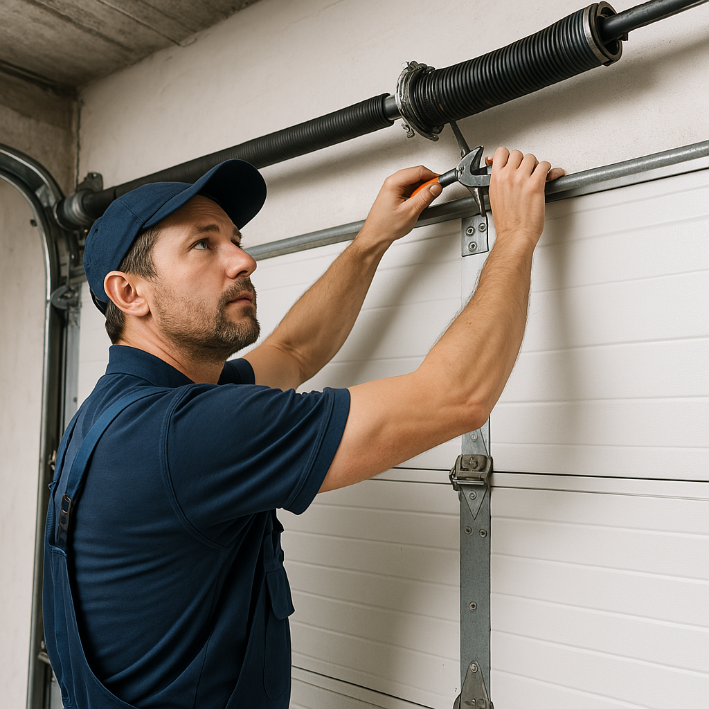 Garage door spring replacement