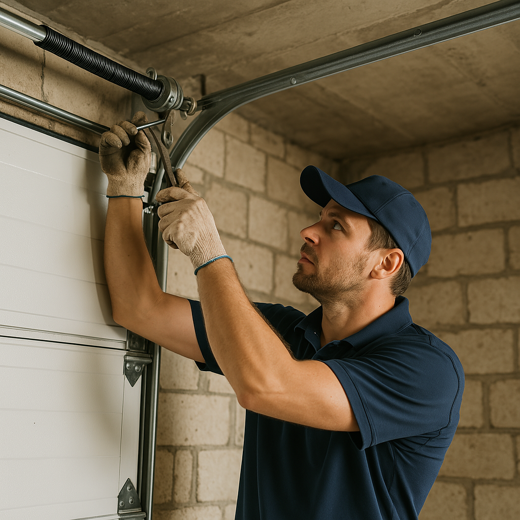 Commercial garage door installation